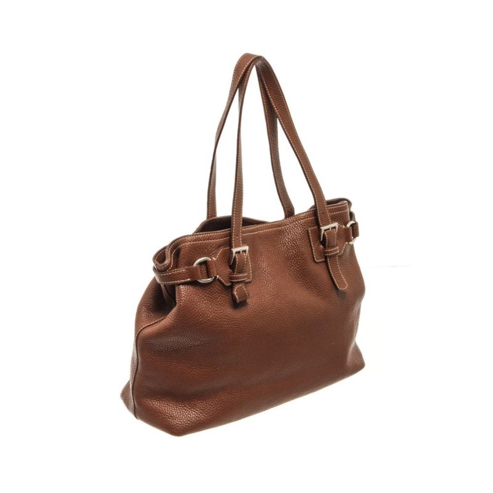 Prada Brown Leather Vitello Daino Shoulder Bag - Picture 2 of 8